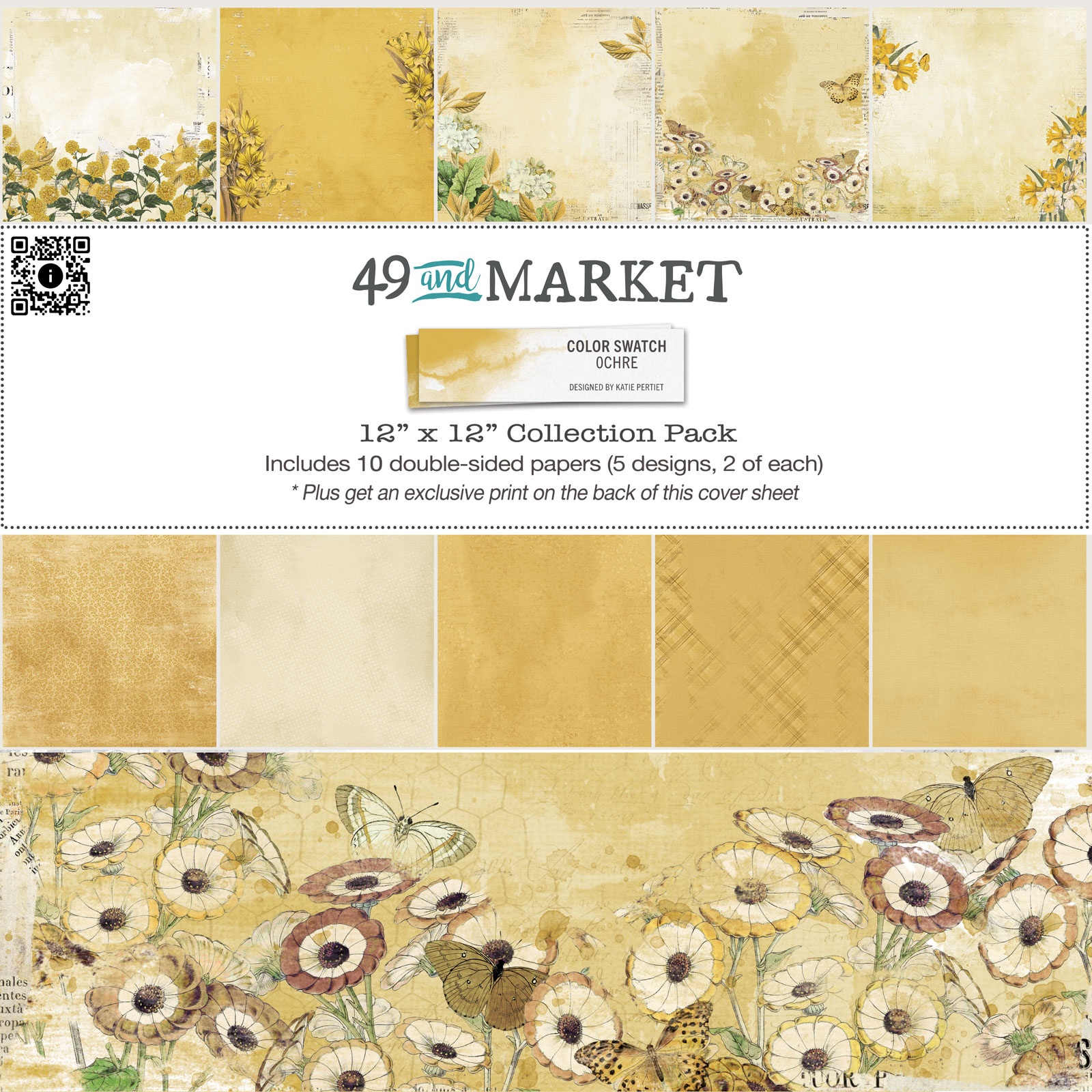 Bild von 49 And Market Collection Pack 12"X12"-Color Swatch: Ochre