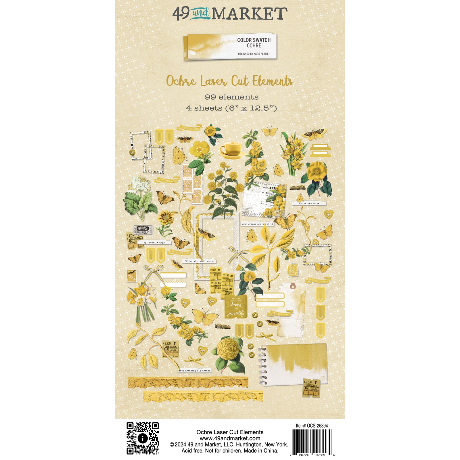 Bild von Color Swatch: Ochre Laser Cut Outs-Elements