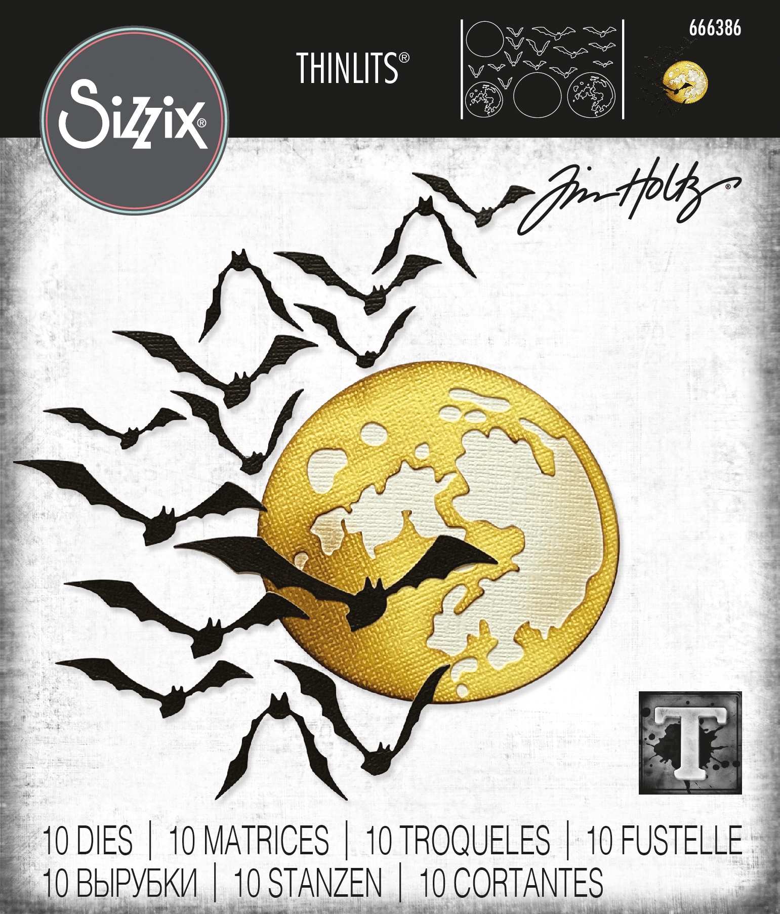 Bild von Sizzix Thinlits Dies By Tim Holtz 10/Pkg-Moonlight