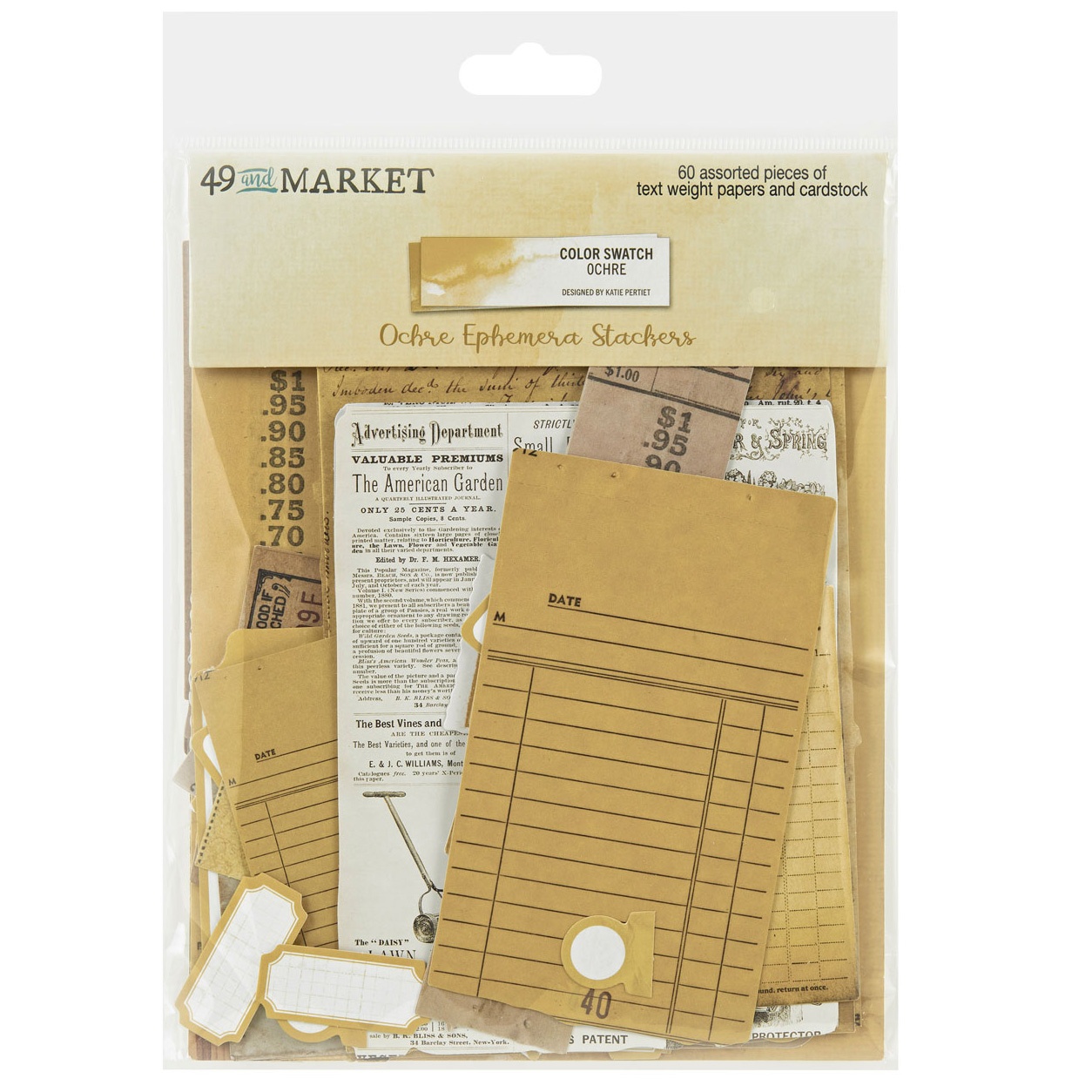 Bild von Color Swatch: Ochre Ephemera Stackers-60/Pkg
