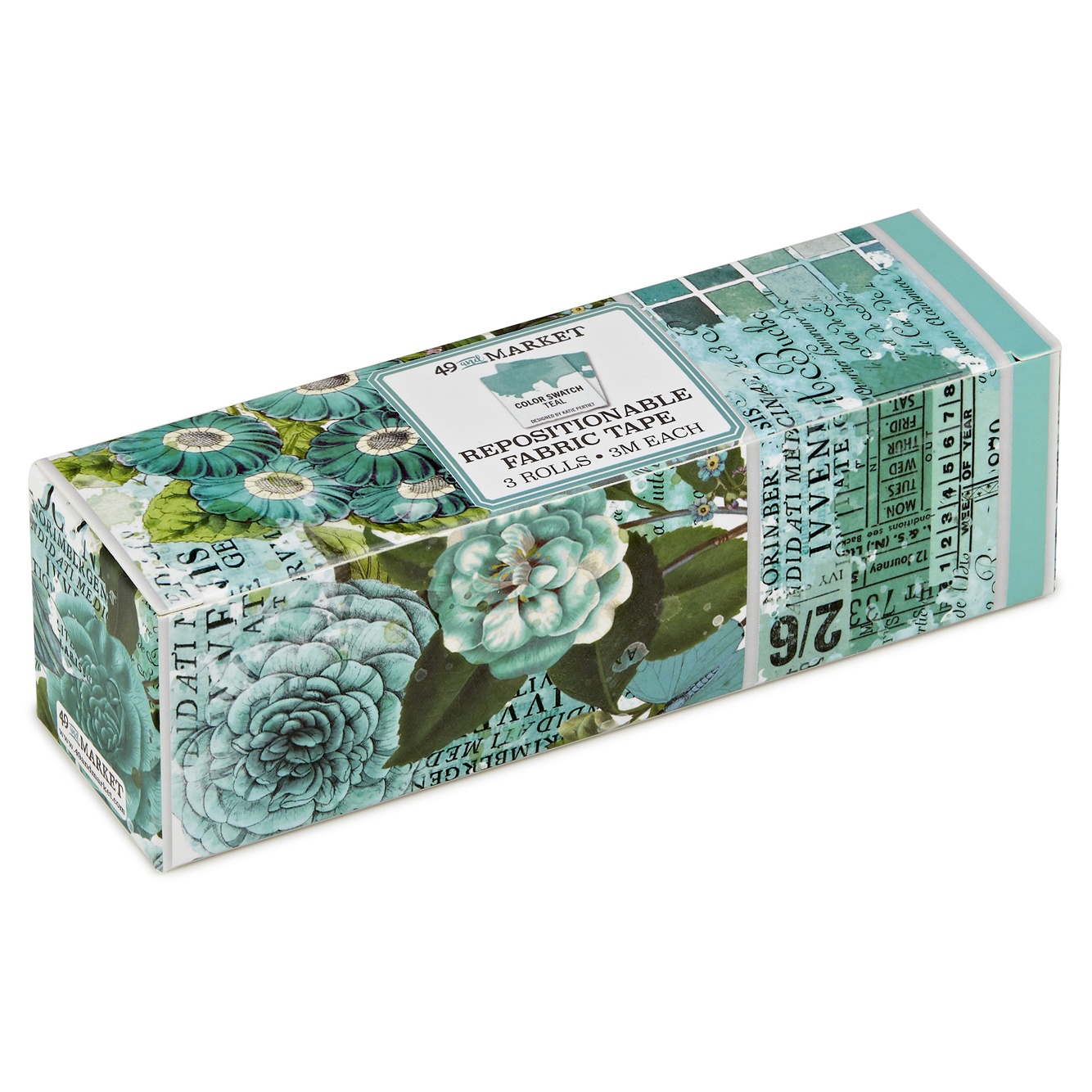 Bild von Color Swatch: Teal Fabric Tape Assortment-3 Rolls
