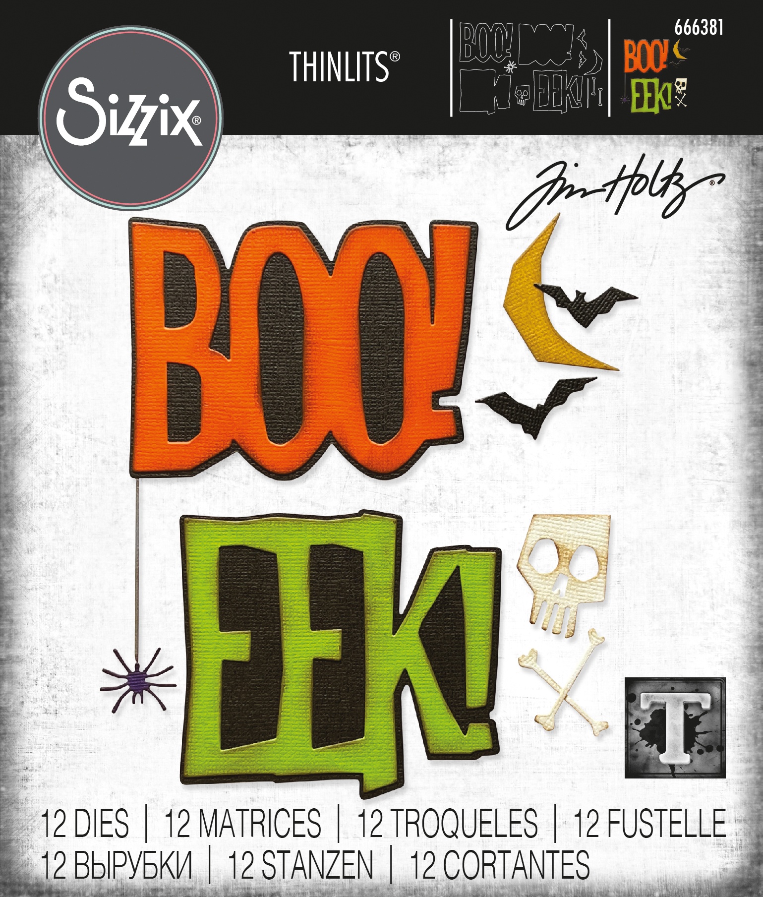 Bild von Sizzix Thinlits Dies By Tim Holtz 12/Pkg-Big Frights