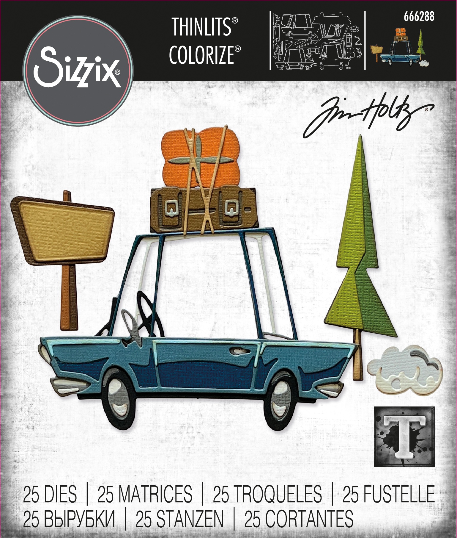 Bild von Sizzix Thinlits Dies By Tim Holtz 25/Pkg-Road Trip