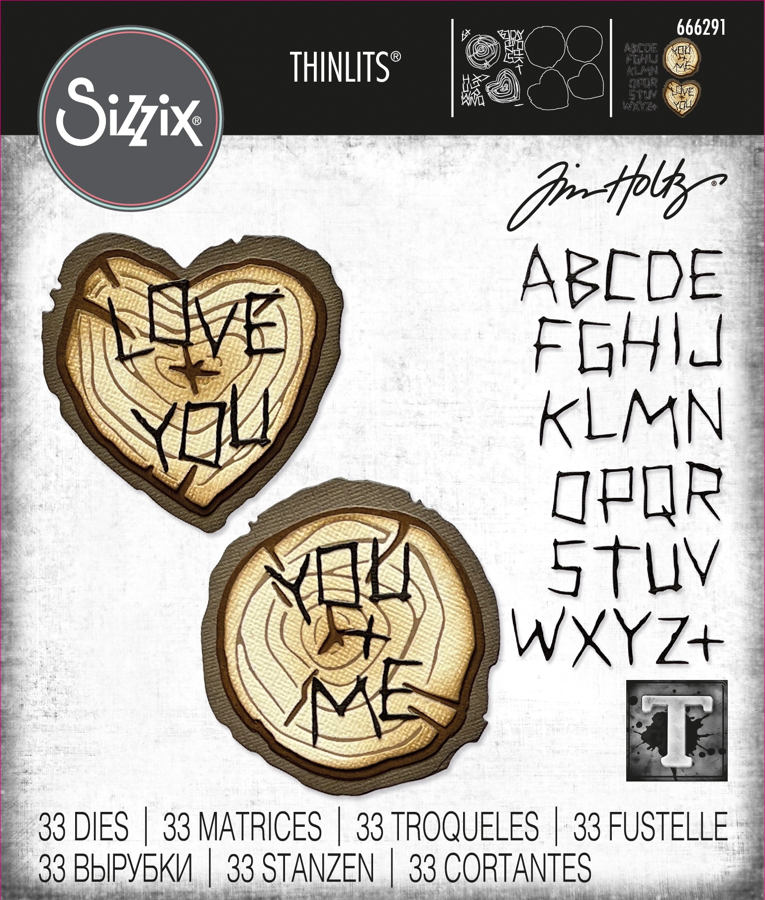 Bild von Sizzix Thinlits Dies By Tim Holtz 33/Pkg-Wood Slice