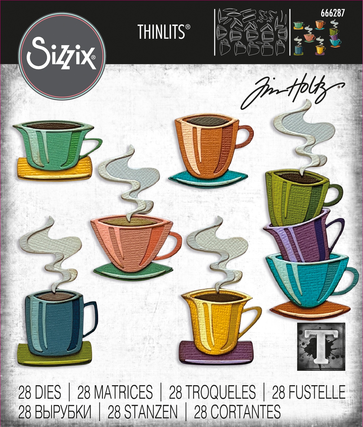 Bild von Sizzix Thinlits Dies By Tim Holtz 28/Pkg-Papercut Cafe