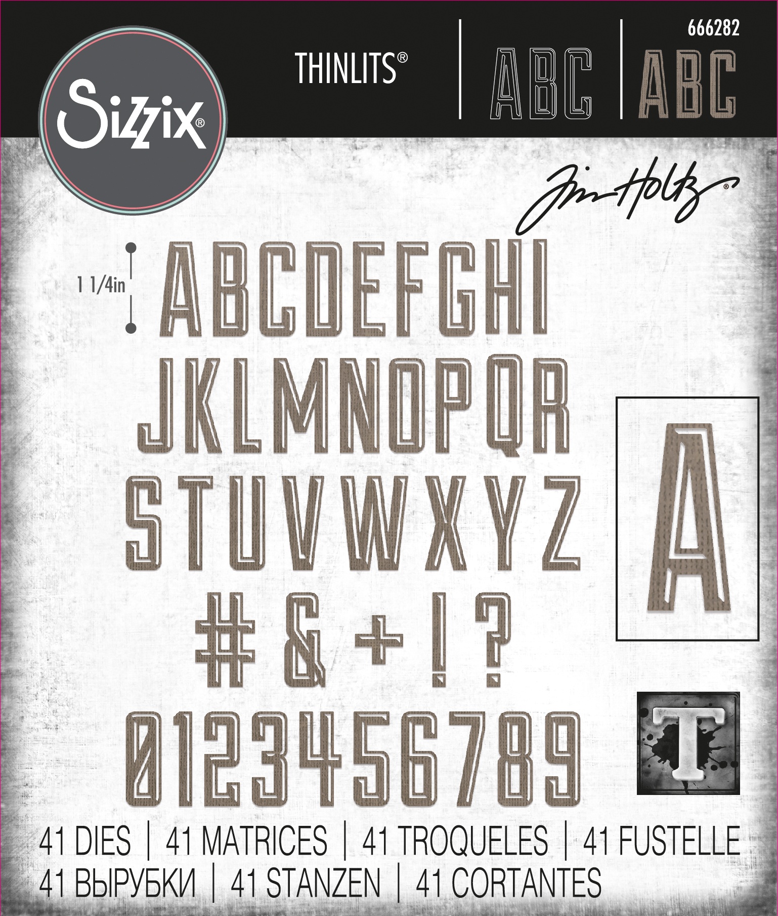 Bild von Sizzix Thinlits Dies By Tim Holtz 41/Pkg-Alphanumeric Emporium