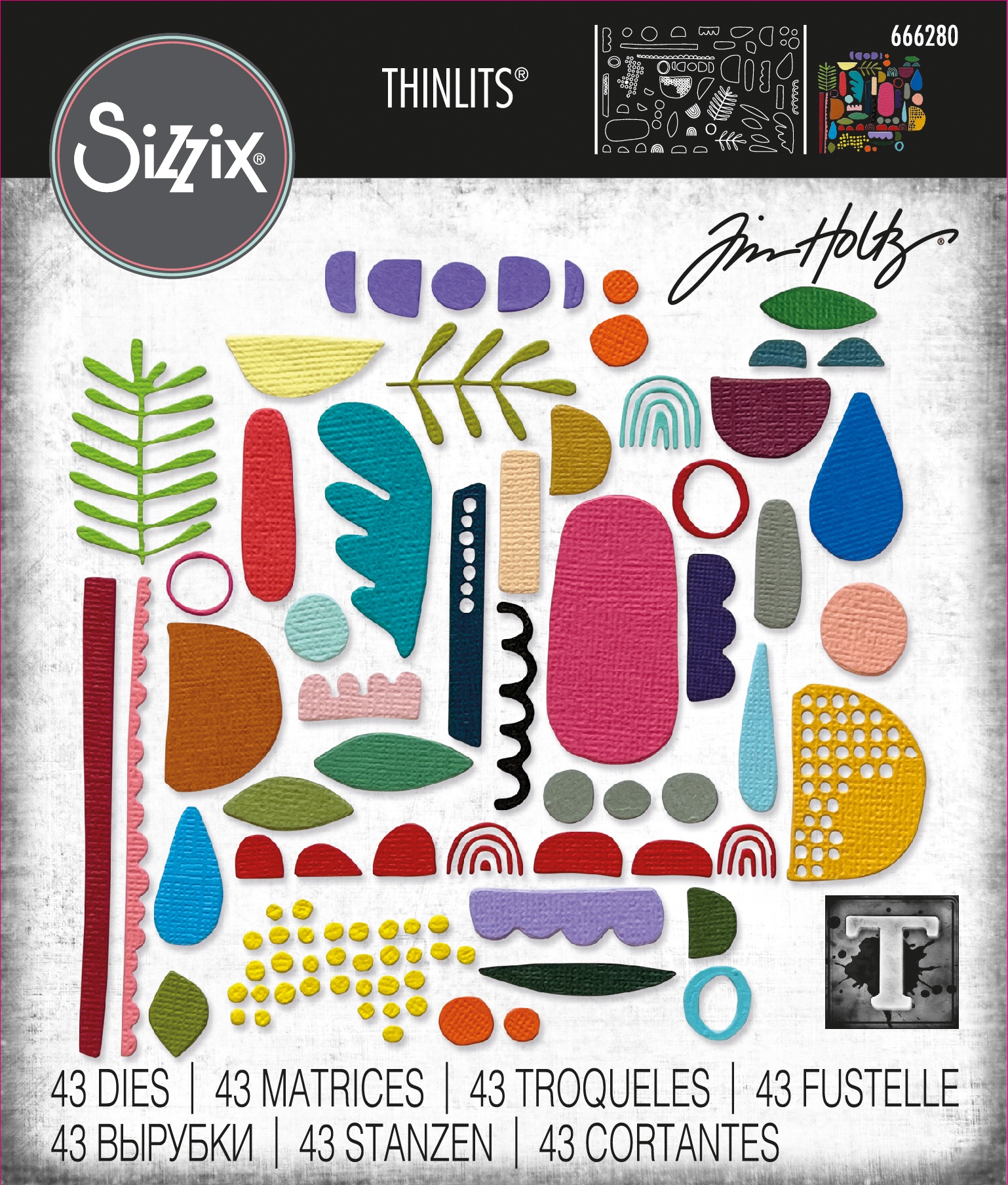 Bild von Sizzix Thinlits Dies By Tim Holtz 43/Pkg-Abstract Elements