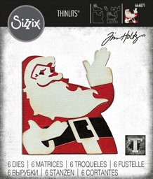Bild von Sizzix Thinlits Dies By Tim Holtz 6/Pkg-Retro Santa