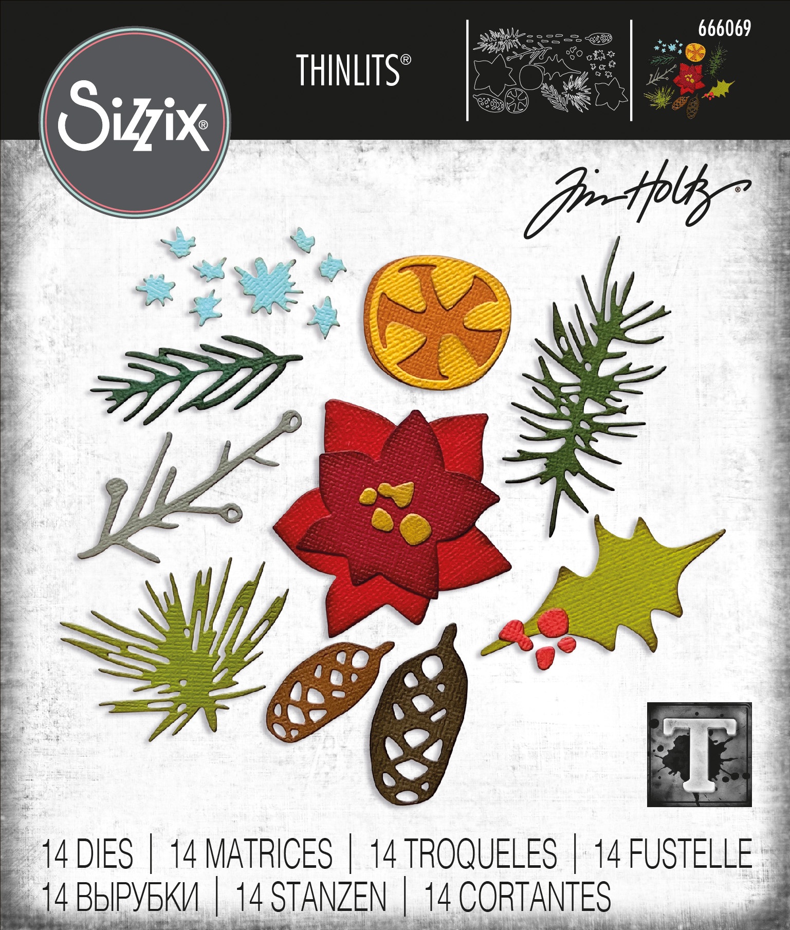 Bild von Sizzix Thinlits Dies By Tim Holtz 14/Pkg-Modern Festive