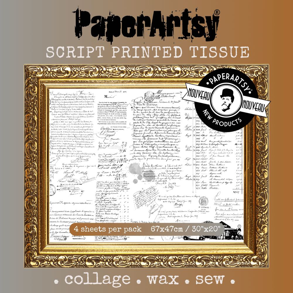 Bild von PaperArtsy Printed Tissue - Script