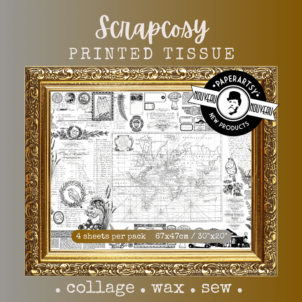 Bild von PaperArtsy Printed Tissue - Scrapcosy