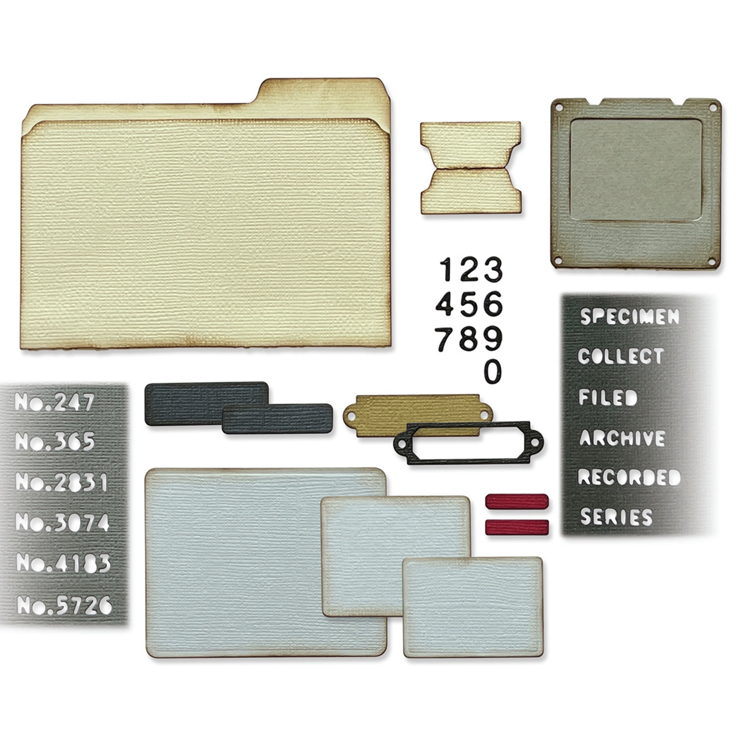 Bild von Sizzix Thinlits Dies By Tim Holtz 54/Pkg-Specimen