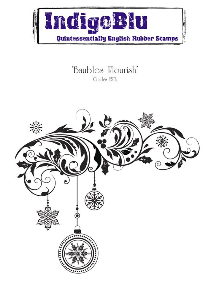 Bild von Baubles Flourish - IndigoBlu Stempel