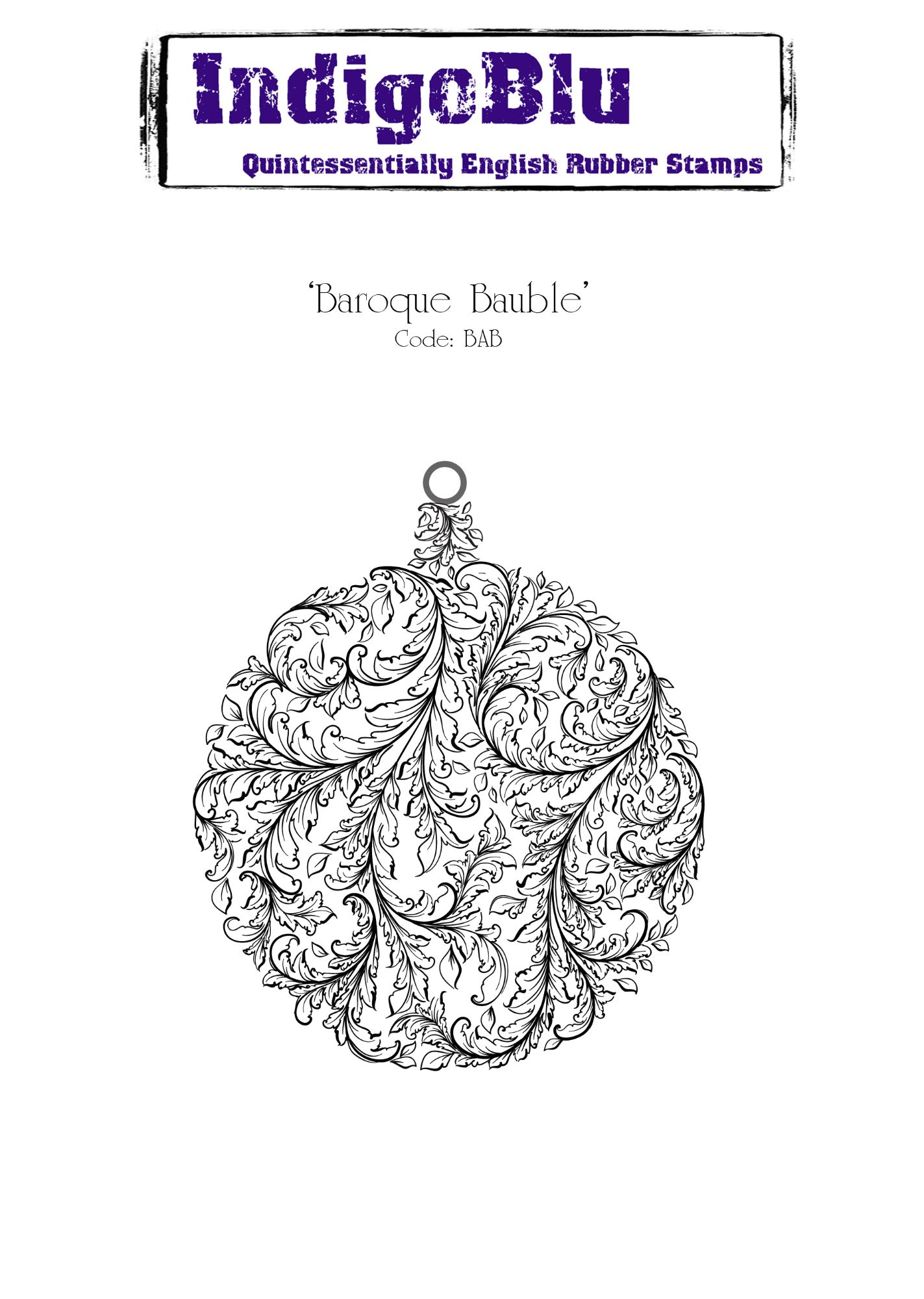 Bild von Baroque Bauble - IndigoBlu Stempel