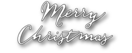 Bild von Free Hand Merry Christmas Schriftzug - Stanze by PoppyStamps