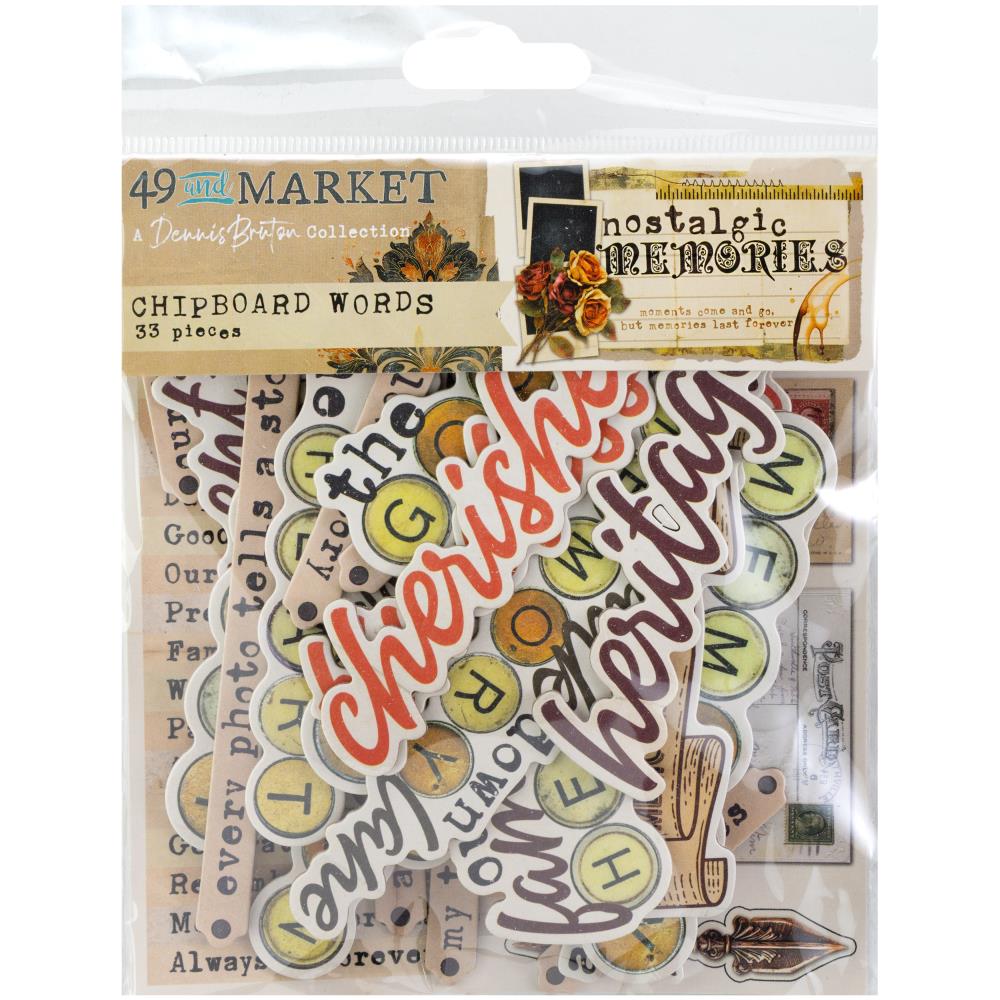 Bild von Nostalgic Memories Chipboard Words -  49 And Market