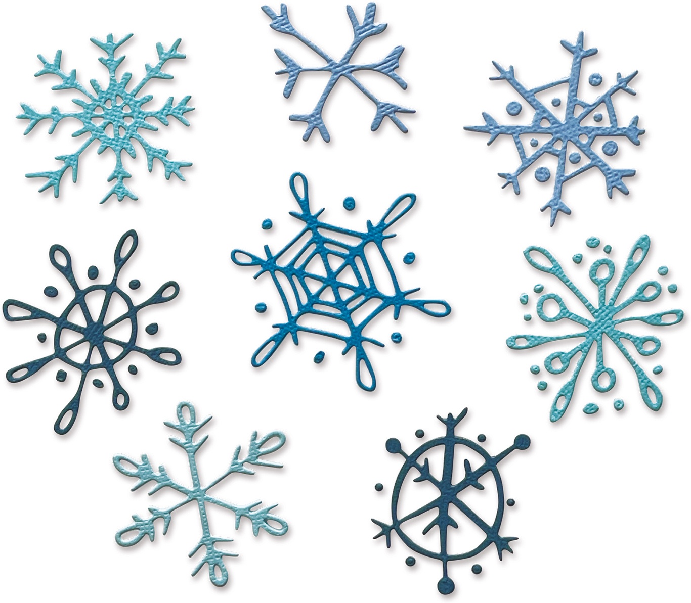 Bild von Sizzix Thinlits Dies By Tim Holtz 8/Pkg-Scribbly Snowflakes