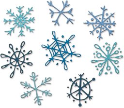 Bild von Sizzix Thinlits Dies By Tim Holtz 8/Pkg-Scribbly Snowflakes