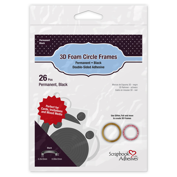 Bild von 3D Foam Circle Frames Black Permanent