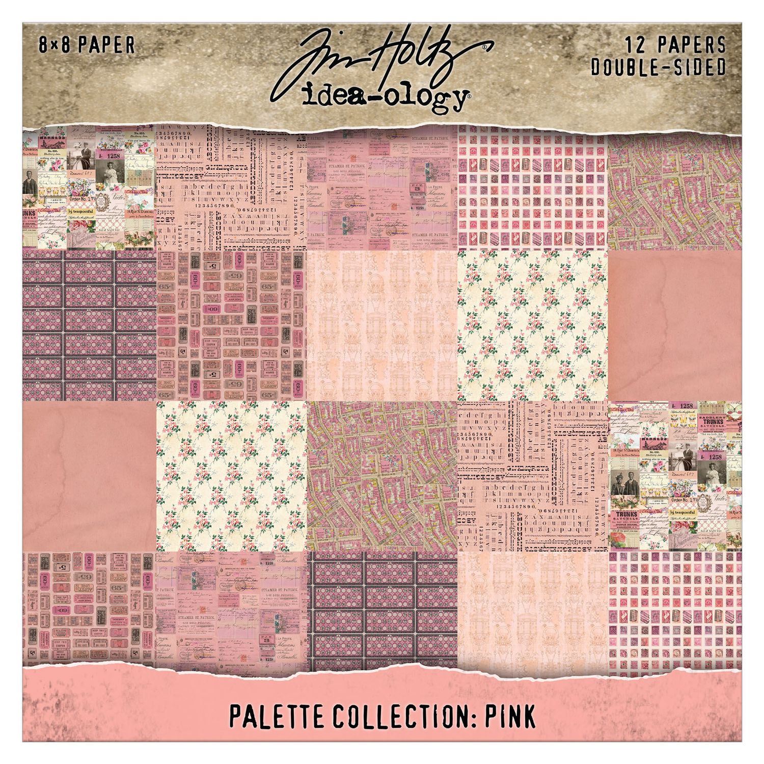 Bild von Idea-Ology Pink Palette Paper Collection 8x8 by Tim Holtz