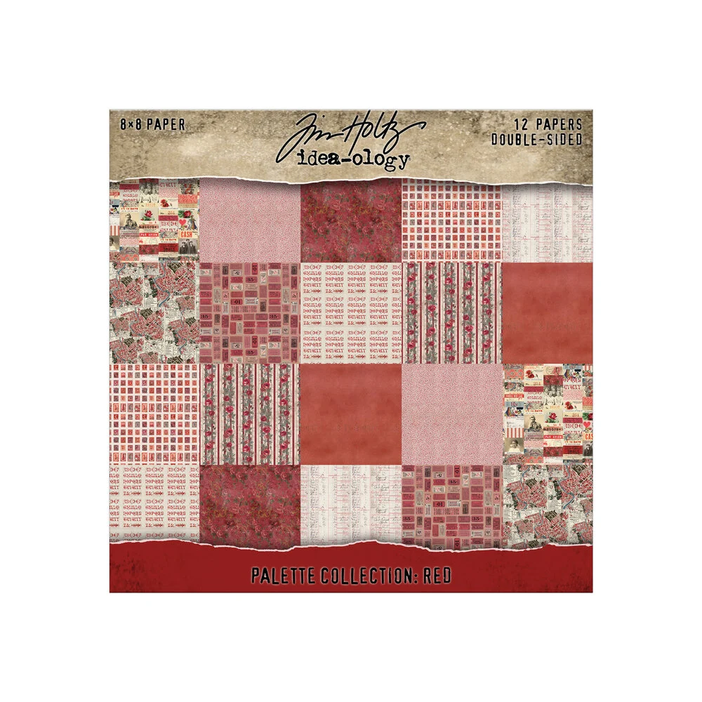 Bild von Idea-Ology Red Palette Paper Collection 8x8 by Tim Holtz