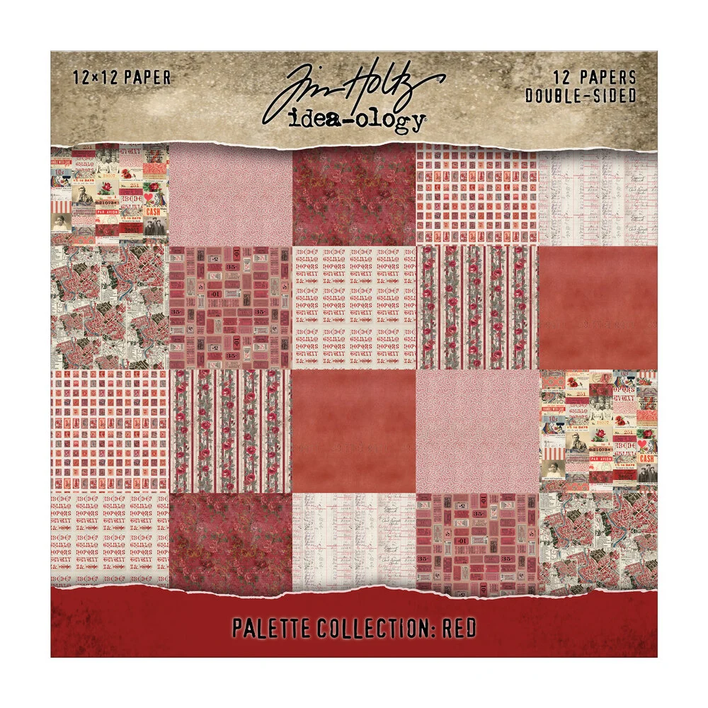 Bild von Idea-Ology Red Palette Paper Collection 12x12 by Tim Holtz