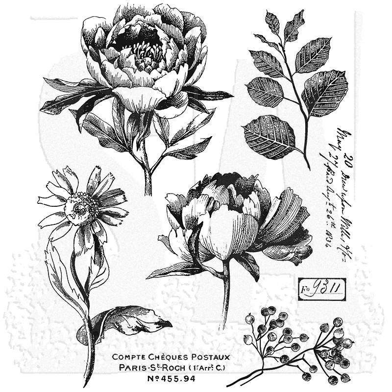 Bild von Tim Holtz Cling Stamps 7"X8.5"-French Garden