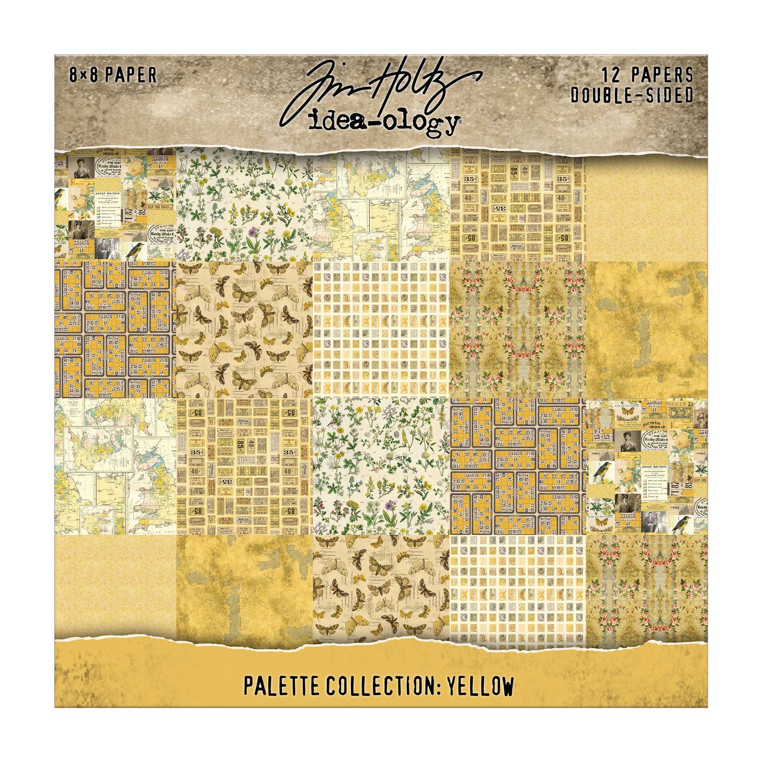 Bild von Idea-Ology Yellow Palette Paper Collection 8x8 by Tim Holtz