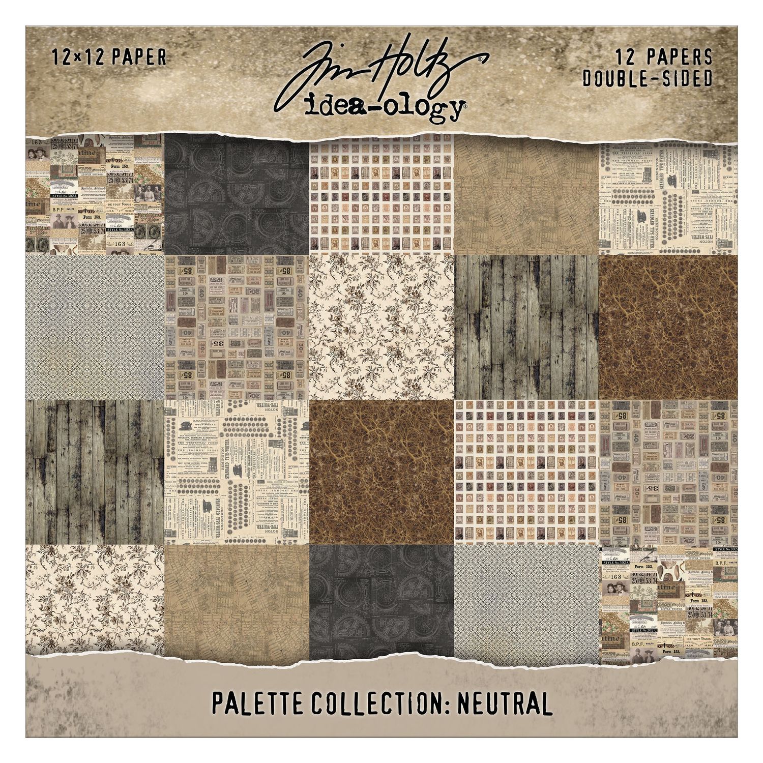 Bild von Idea-Ology Neutral Palette Paper Collection 12x12 by Tim Holtz
