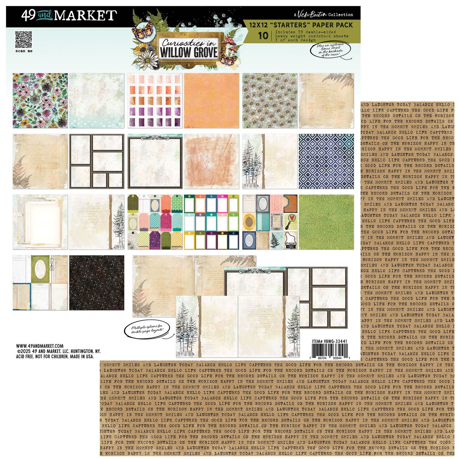 Bild von Curiosities In Willow Grove - Starters Collection Pack 12"X12" by 49 and Market