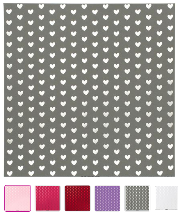 Bild von Bazzill Foiled Heart Cardstock 12"x 12" in verschiedenen Farben