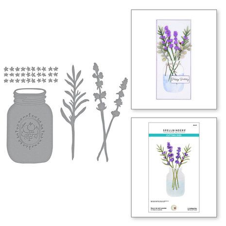 Bild von Spellbinders Maison Jar and Lavender Etched Dies