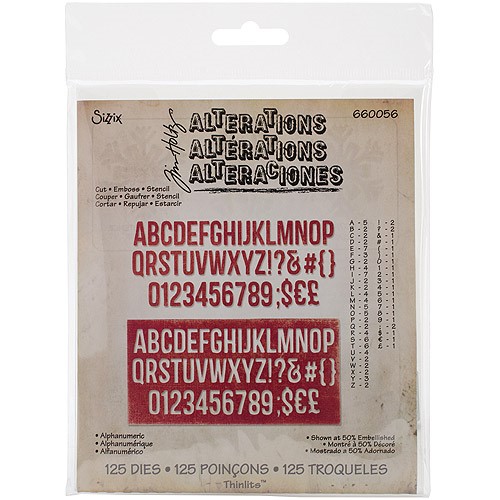 Alphanumeric - Sizzix Thinlits Dies By Tim Holtz