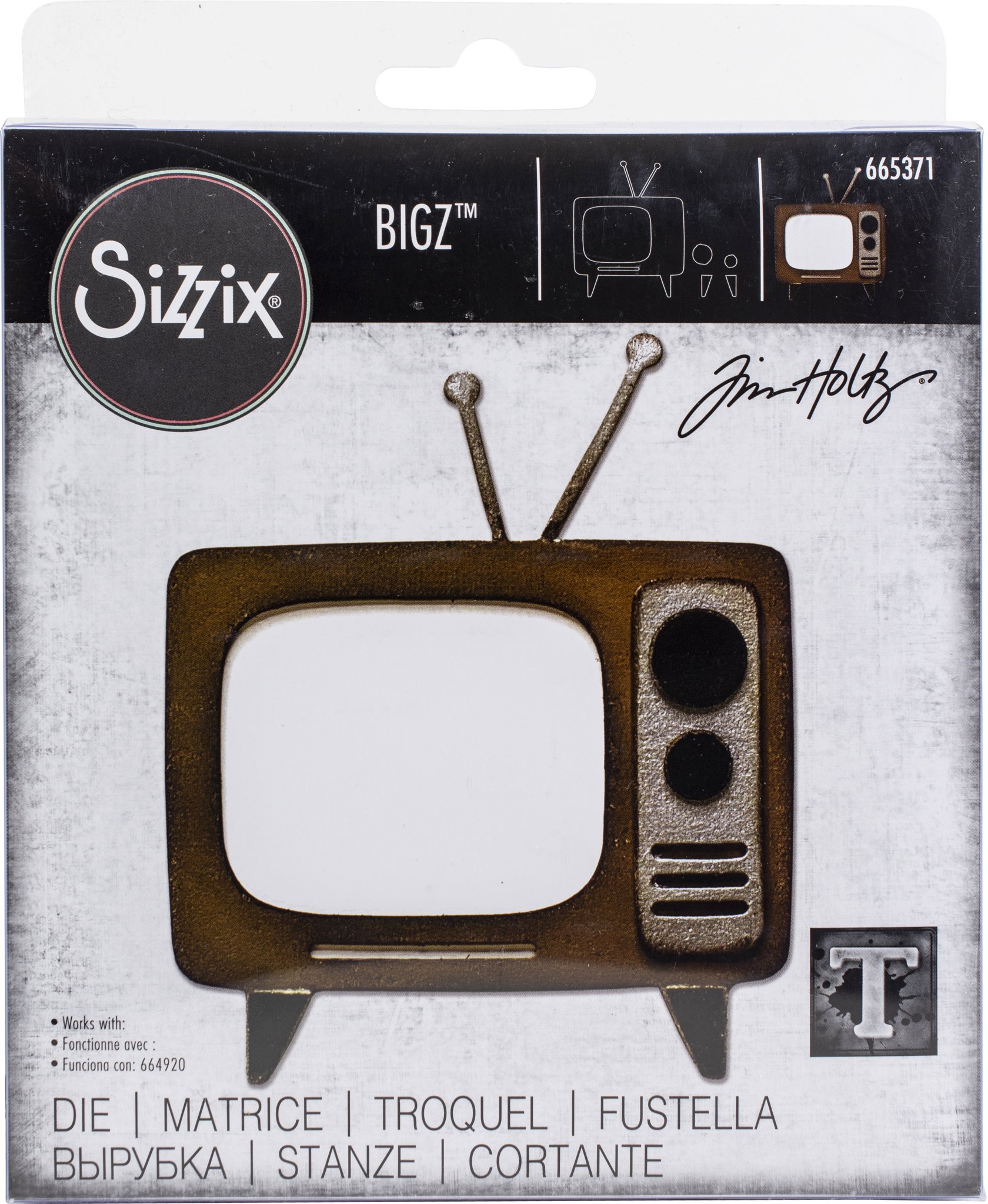 Bild von Retro TV - Sizzix Bigz Die by Tim Holtz
