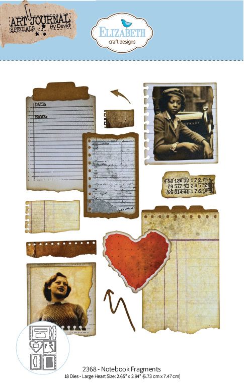 Notebook Fragments - Elizabeth Craft Metal Dies