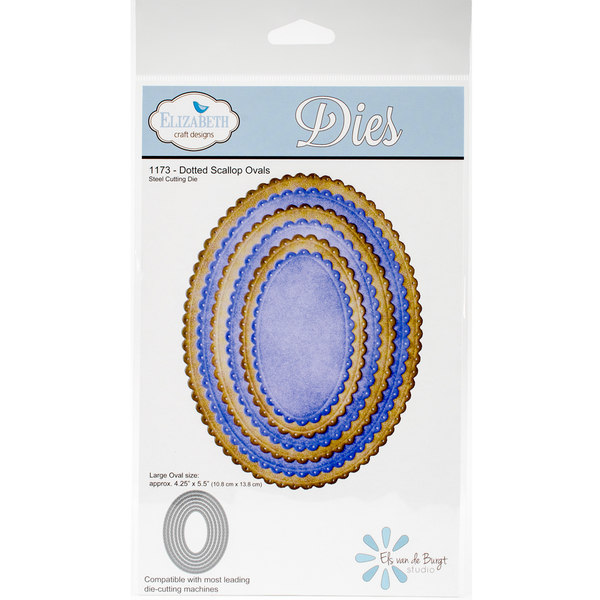 Dotted Scallop Ovals - Elizabeth Craft Metal Dies