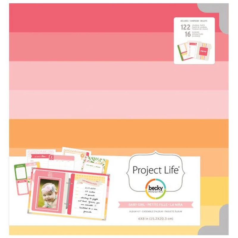 Project Life Core Baby Girl Album Kit 6x8"