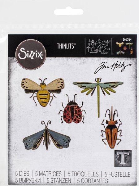 Bild von Sizzix Thinlits Dies By Tim Holtz 5/Pkg-Funky Insects