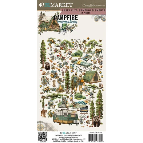 Campfire Memories - 49 And Market Laser Cut Elements Camping