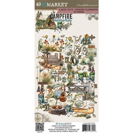 Campfire Memories - 49 And Market Laser Cut Elements Fishing