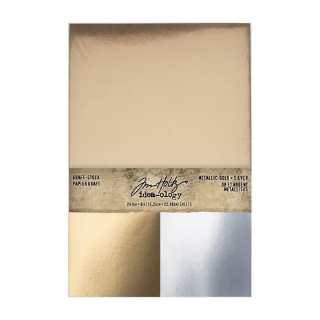 Christmas Metallic Gold + Silver - Idea-Ology Kraft Stock by Tim Holtz