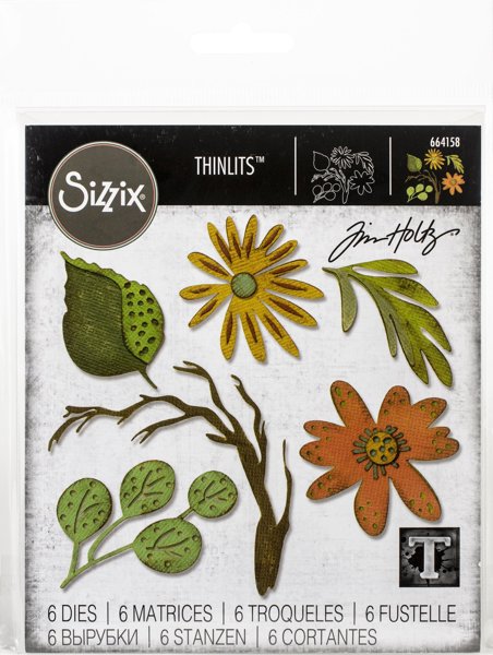 Bild von Sizzix Thinlits Dies By Tim Holtz-Funky Floral, Large