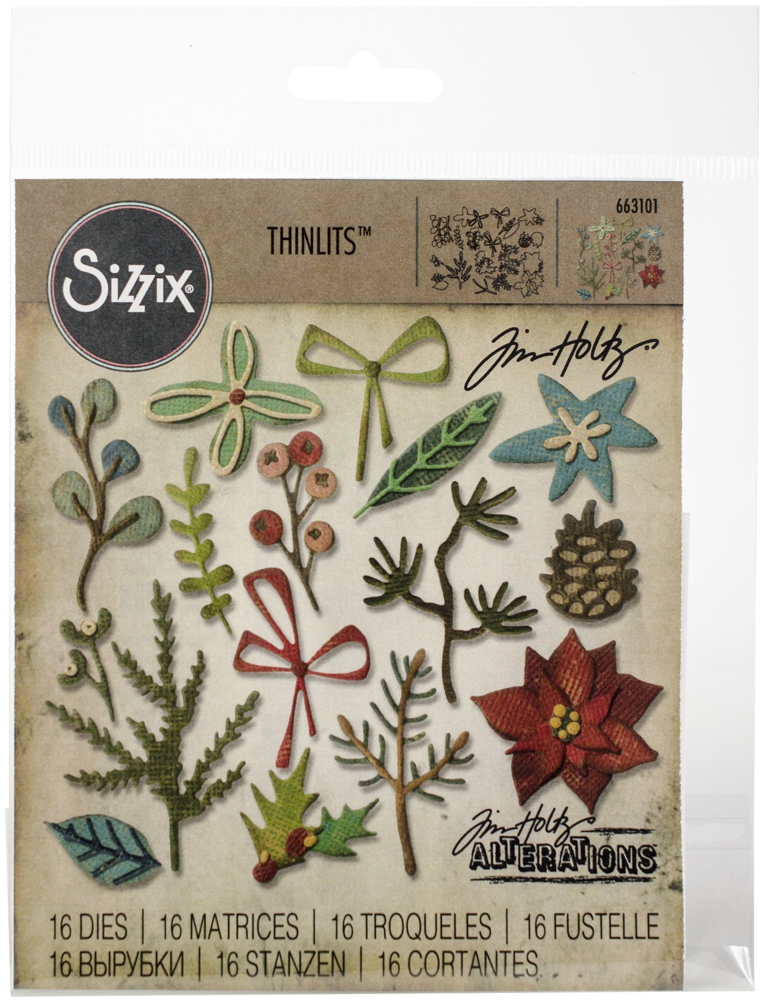 Bild von Sizzix Thinlits Dies By Tim Holtz 18/Pkg-Funky Festive