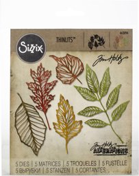 Bild von Sizzix Thinlits Dies By Tim Holtz 5/Pkg-Skeleton Leaves