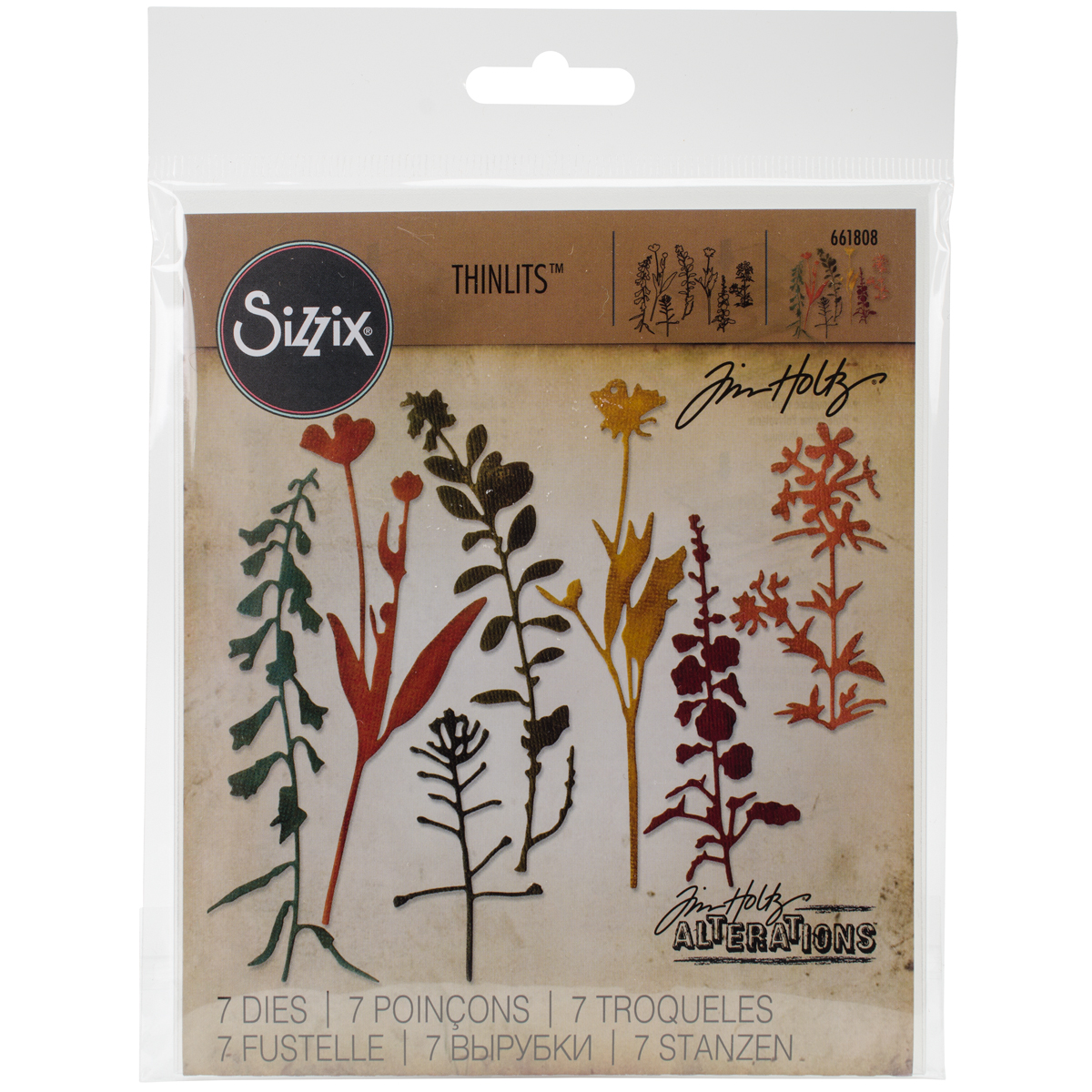 Bild von Sizzix Thinlits Dies By Tim Holtz 7/Pkg-Wildflowers #2