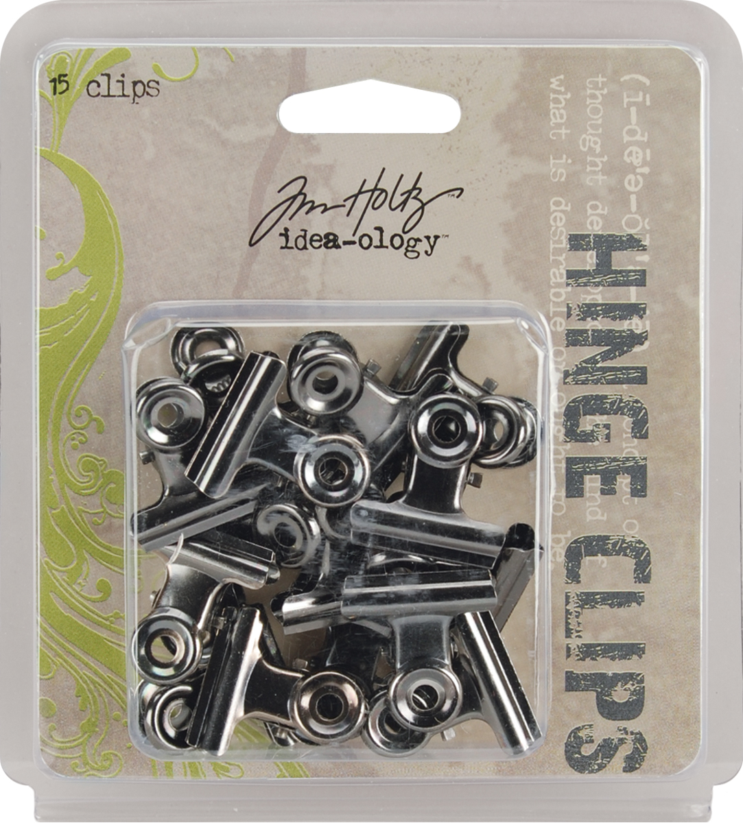 Bild von Idea-Ology Metal Hinge Clips 1" 15/Pkg-Antique Nickel