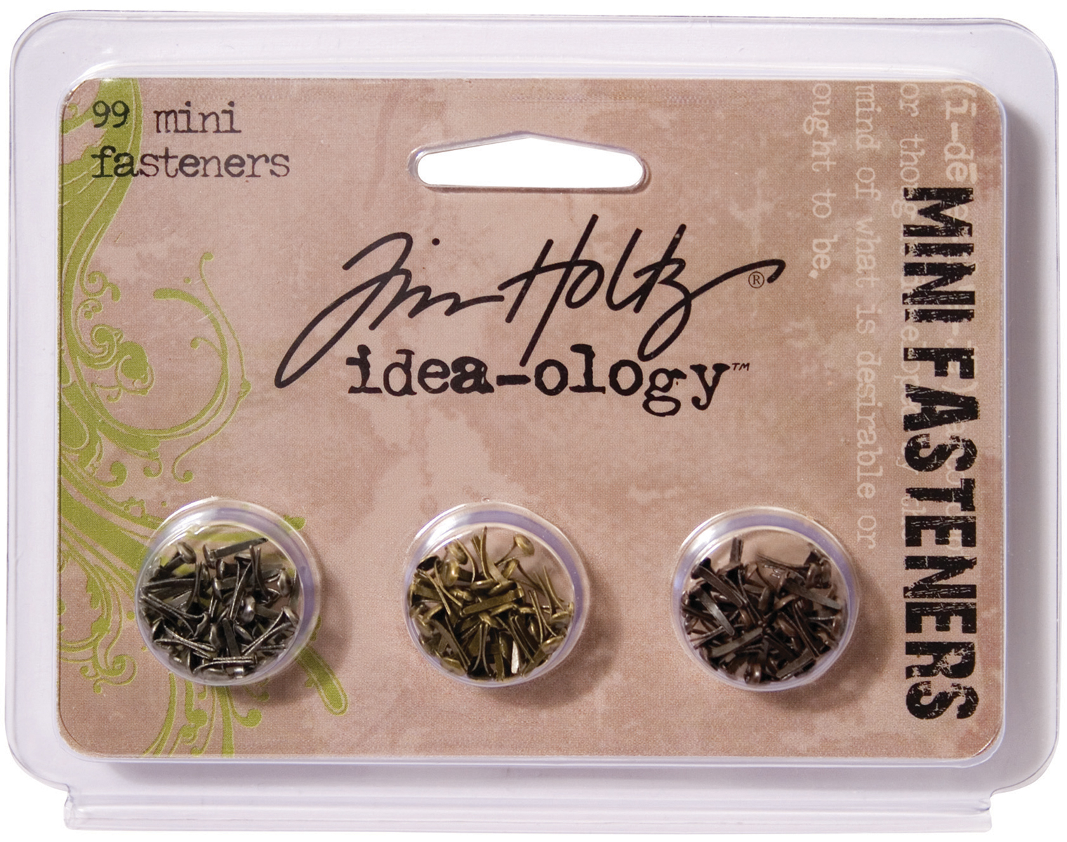 Bild von Idea-Ology Metal Screw-Top Paper Fasteners .25" 99/Pkg-Antique Nickel, Brass & Copper