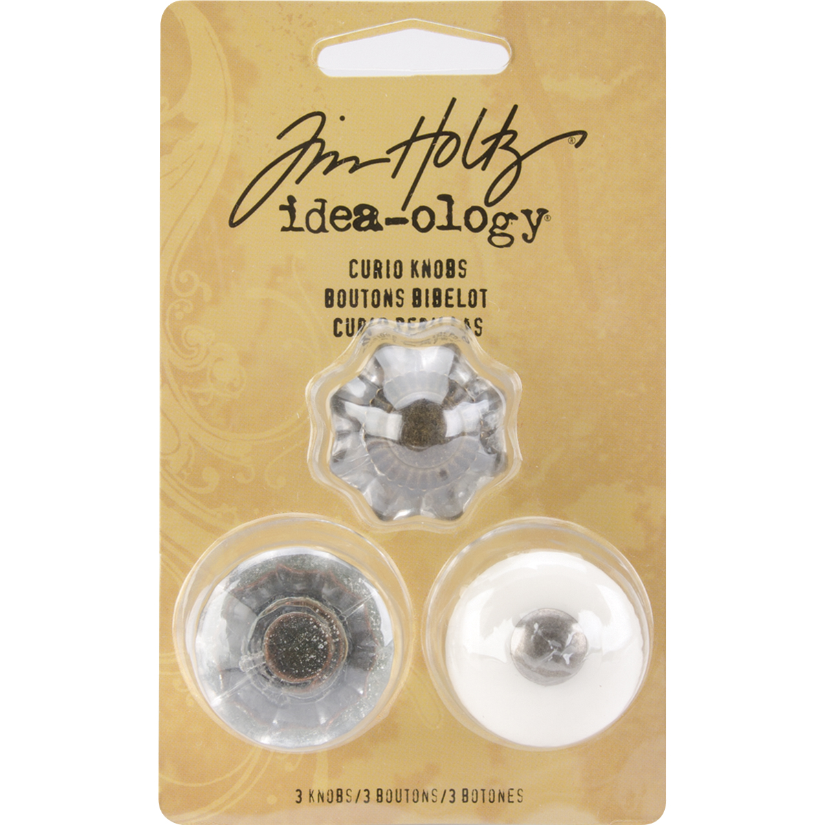 Bild von Idea-Ology Curio Knobs 1"X.875" 3/Pkg-