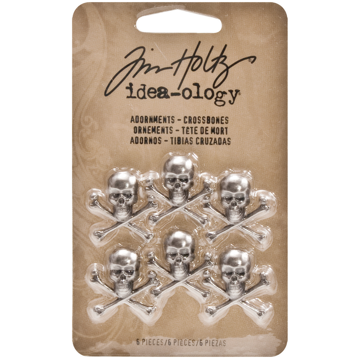 Bild von Tim Holtz Idea-Ology Metal Adornments -CROSSBONES
