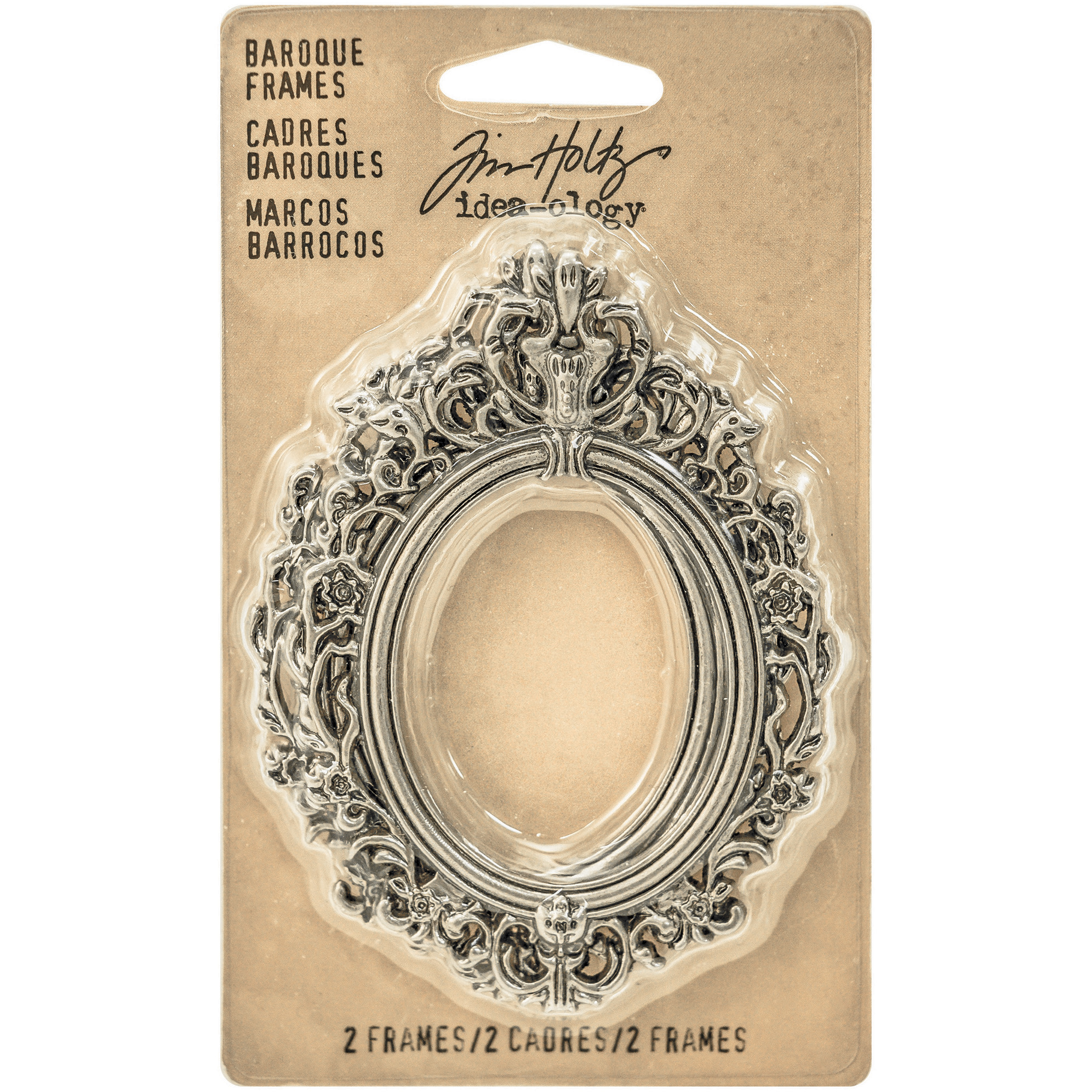 Bild von Idea-Ology Metal Baroque Frames 2.25"X3" 2/Pkg-Antique Nickel